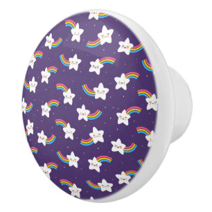 Rainbow Stars Knob Knopp