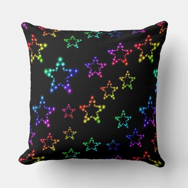 Rainbow Stars Mönster Dekorativ kudde (Framsida)