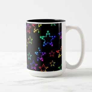 Rainbow Stars Mönster Mugg