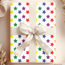 Rainbow Stars Mönster Presentpapper
