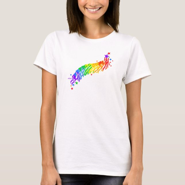 Rainbow Stars och Streamers T Shirt (Framsida)