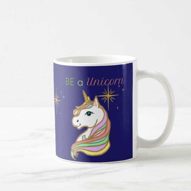 Rainbow, Stars och Unicorn Magic Mugg (Höger)