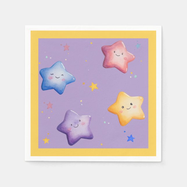 Rainbow Stars Pappersservett (Framsidan)