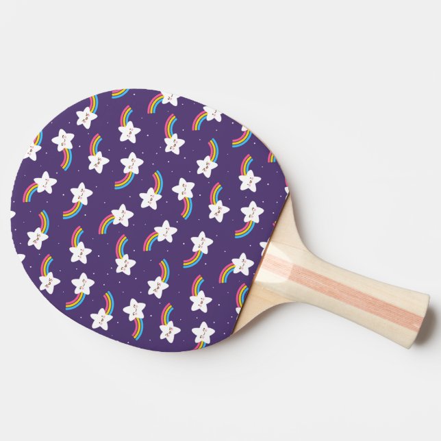 Rainbow Stars Ping Pong Paddle Pingisracket (Sidan)