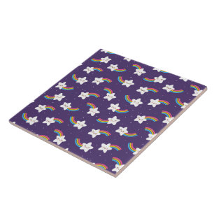 Rainbow Stars Tile Kakelplatta