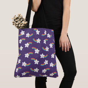 Rainbow Stars Tote Bag Tygkasse