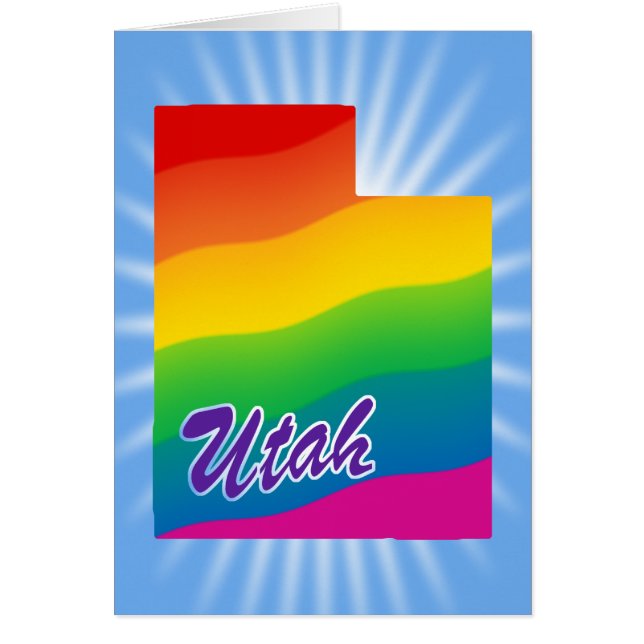 Rainbow State of Utah Hälsningskort (Framsidan)