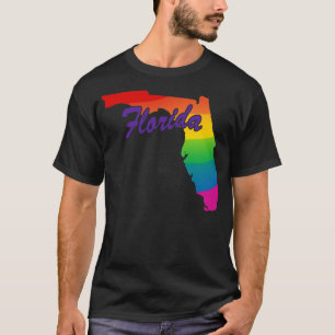 Rainbow State Outline Florida Tee