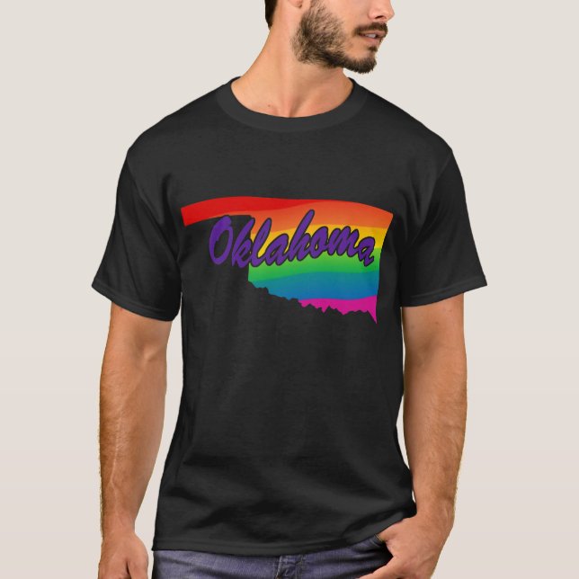 Rainbow State Outline Oklahoma Tröja (Framsida)