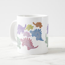 Rainbow Stegosaurus Giant Coffee Mugg