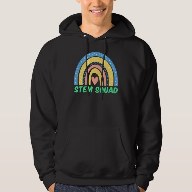 Rainbow Stem Science Technology Engineering Math T Hoodie (Framsida)