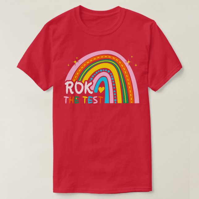 Rainbow Sten the Test Exam TestDay Student Tea T Shirt (Design framsida)