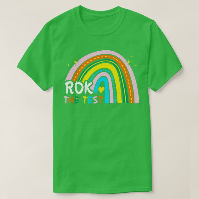 Rainbow Sten the Test Exam TestDay Student Tea T Shirt (Design framsida)
