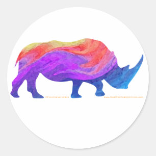 Rainbow Sticker Runt Klistermärke