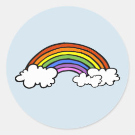 Rainbow Sticker Runt Klistermärke