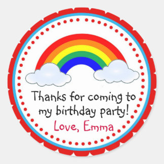 Rainbow Stickers Runt Klistermärke
