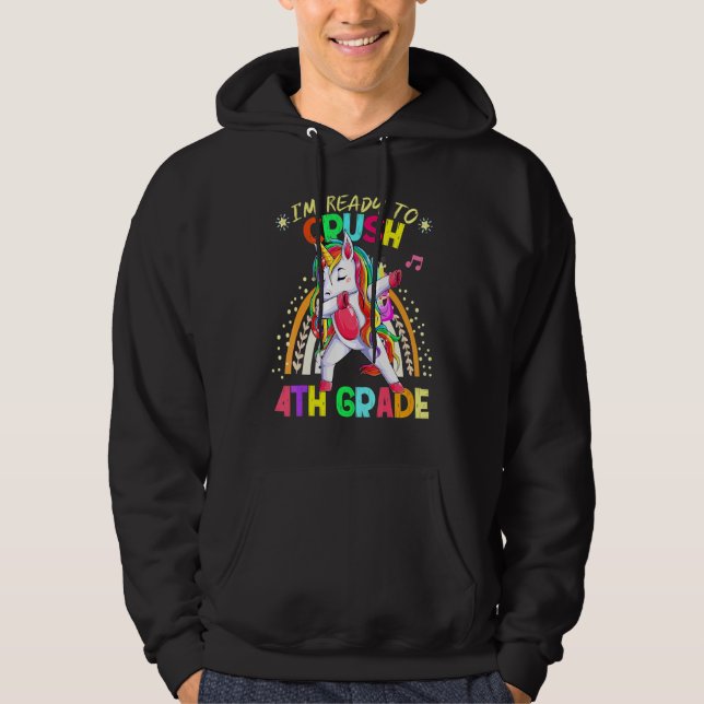 Rainbow Stil IMM-Redo till krossning av 4:e Klass- Hoodie (Framsida)