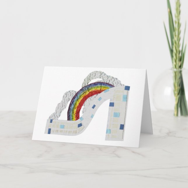 Rainbow Stiletto Greeting Card Kort (Framsida)