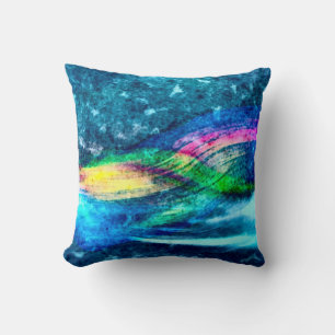 Rainbow Storm Airbrush Art Plush Dekorativ kudde