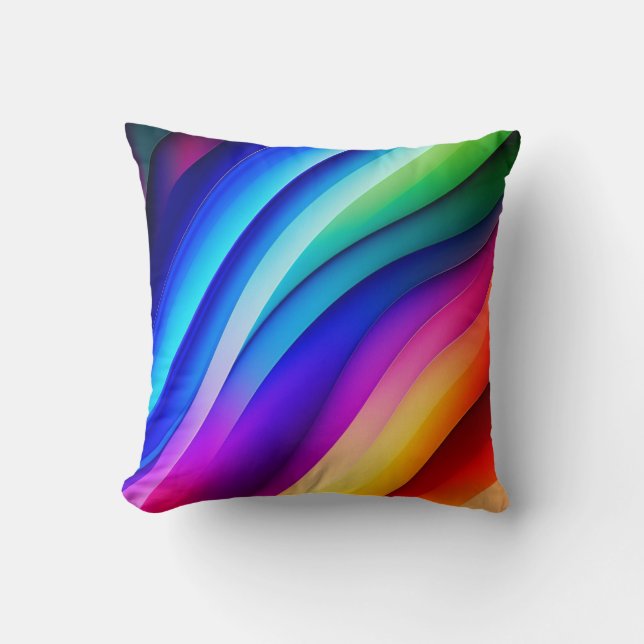 Rainbow Streaks Kudde (Framsida)
