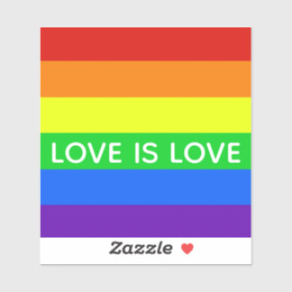 Rainbow Stripe Kärlek är Kärlek Gay pride HBT TQ Klistermärken