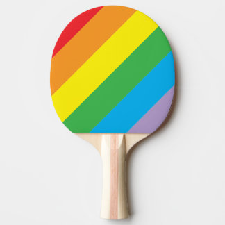 Rainbow Stripe Ping Pong Paddle Pingisracket