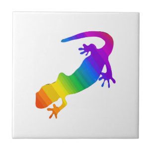Rainbow Stripe Salamander Kakelplatta