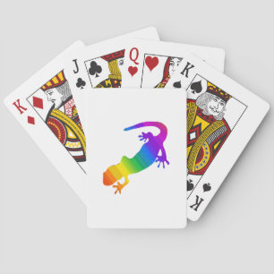 Rainbow Stripe Salamander Spel Kort