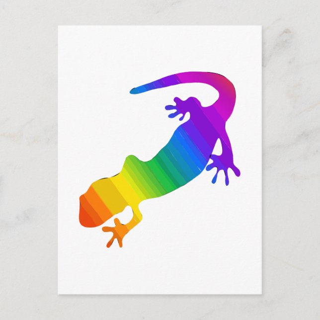 Rainbow Stripe Salamander Vykort (Framsida)