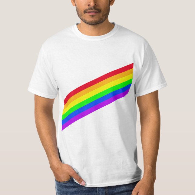 Rainbow stripes | LGBTQ+ Pride  T Shirt (Framsida)