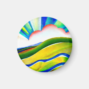 Rainbow Sunburst liggande Magnet