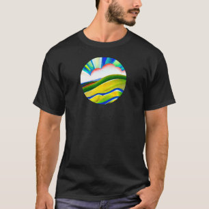 Rainbow Sunburst liggande T Shirt