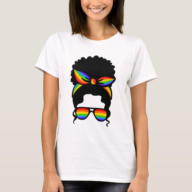 Rainbow Sunglasses LGBT-Pride T Shirt (Framsida)