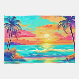 Rainbow Sunset Beach Kökshandduk