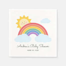 Rainbow Sunshine Baby Shower eller Birthday Pappersservett