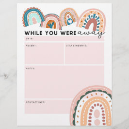 Rainbow Suppleant Teacher medan du var borta Brevhuvud