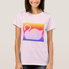 Rainbow Svan Artisan Designer Crochet Skriv ut T Shirt