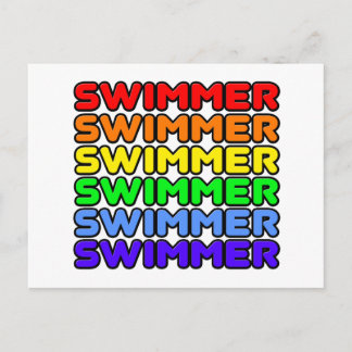 Rainbow Swimmer Vykort