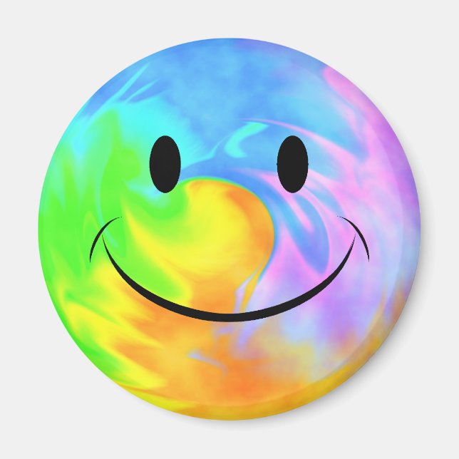 Rainbow Swirl Ansikte Magnet (Framsidan)