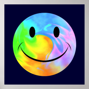 Rainbow Swirl Ansikte Poster