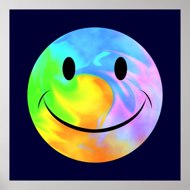 Rainbow Swirl Ansikte Poster (Framsidan)