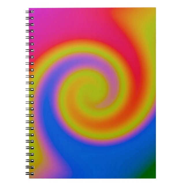 Rainbow Swirl Anteckningsbok (Framsidan)