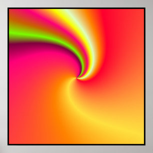 Rainbow Swirl Background Poster