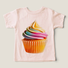 Rainbow Swirl Cupcake with Colorful Wrapper T Shirt