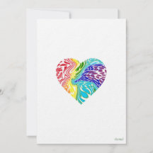 Rainbow Swirl Heart Card
