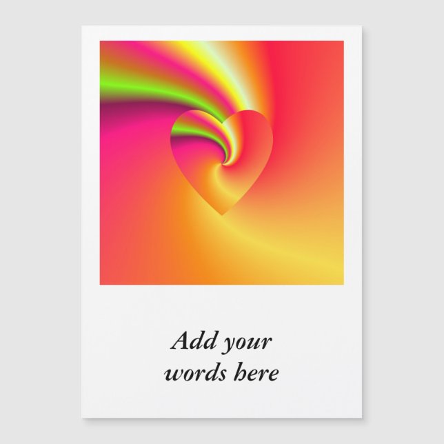 Rainbow Swirl Kärlek Heart (Framsida)