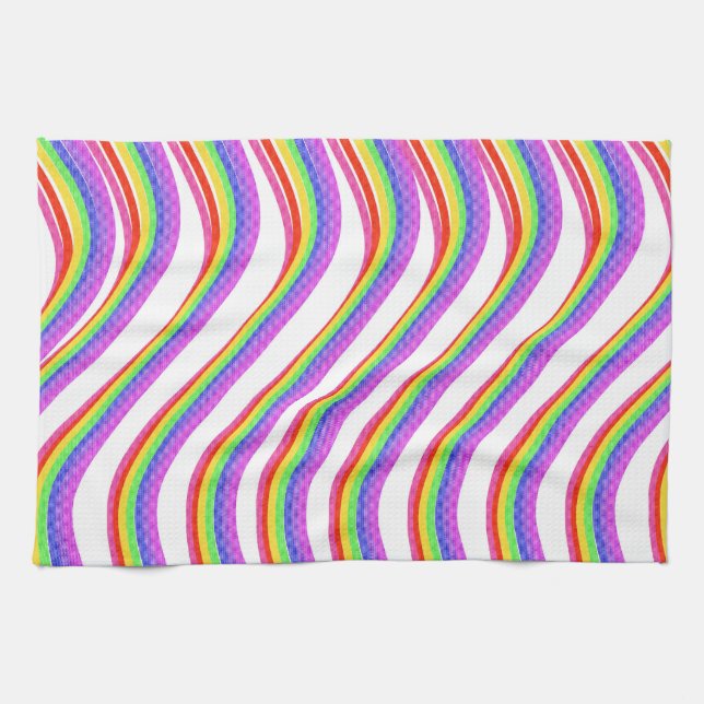 Rainbow Swirl Kitchen Towel Kökshandduk (Horisontell)