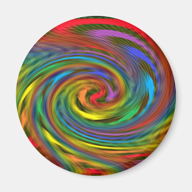 Rainbow Swirl Magnet (Framsidan)