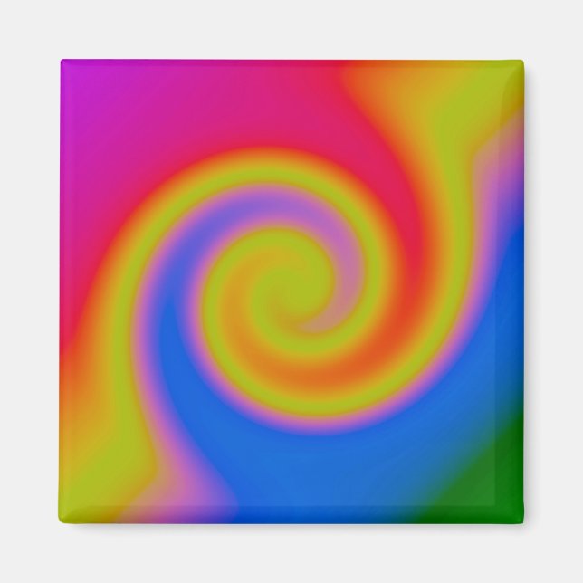 Rainbow Swirl Magnet (Framsidan)