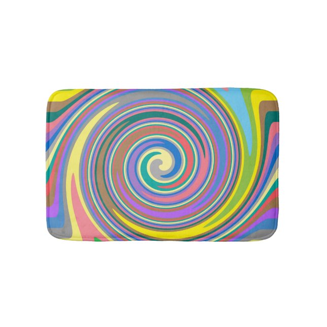 Rainbow swirl mönster badrumsmatta (Framsidan)
